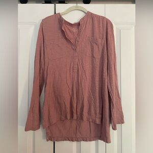 LOFT Dusty Rose Button-Down Shirt